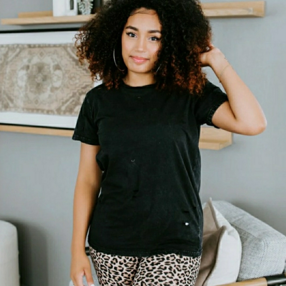 TRAVELER DISTRESSED T-SHIRT by CHELSEA DEBOER